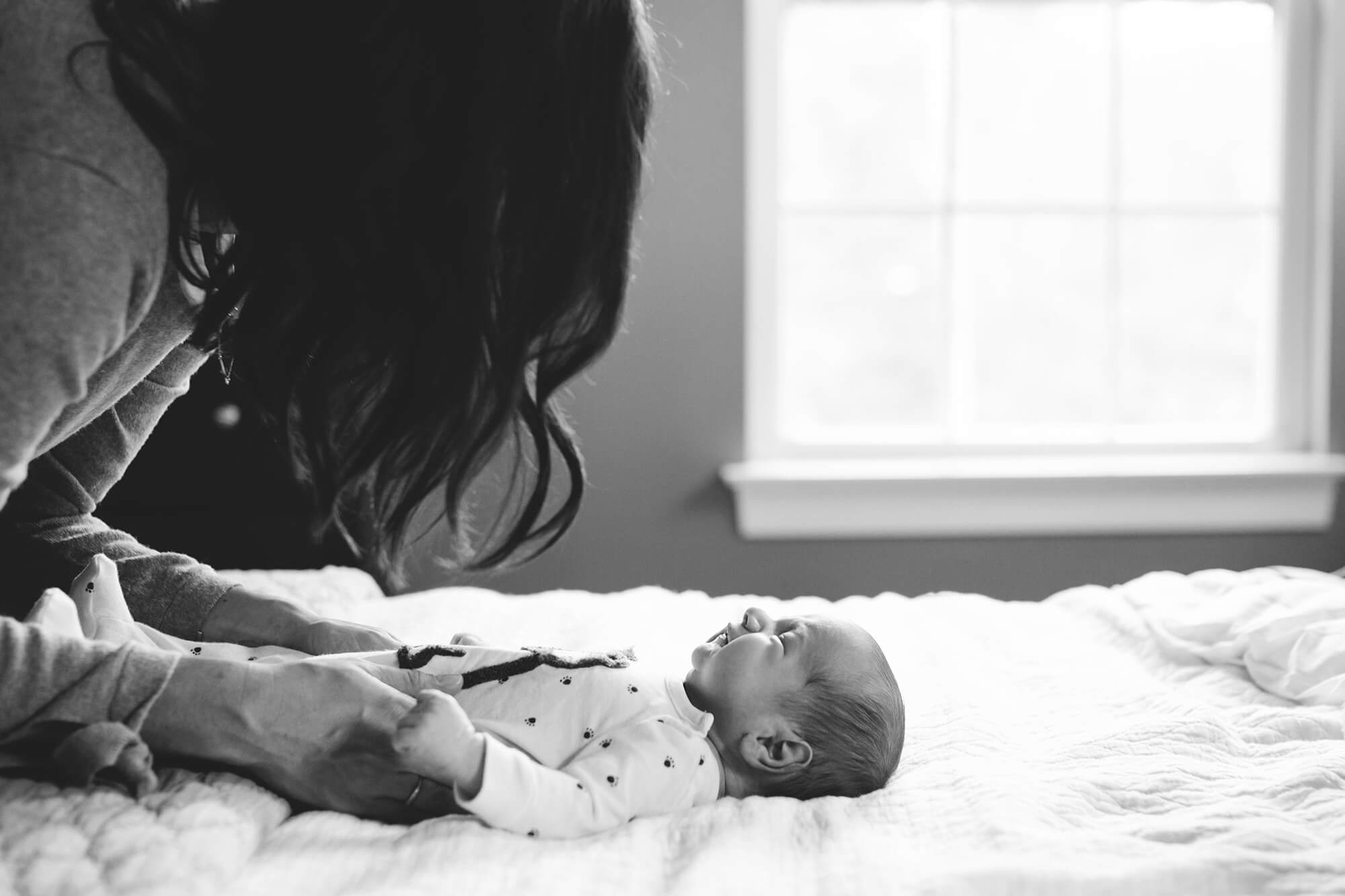 in home family photography by Angie Menos - st. louis lifestyle newborn session